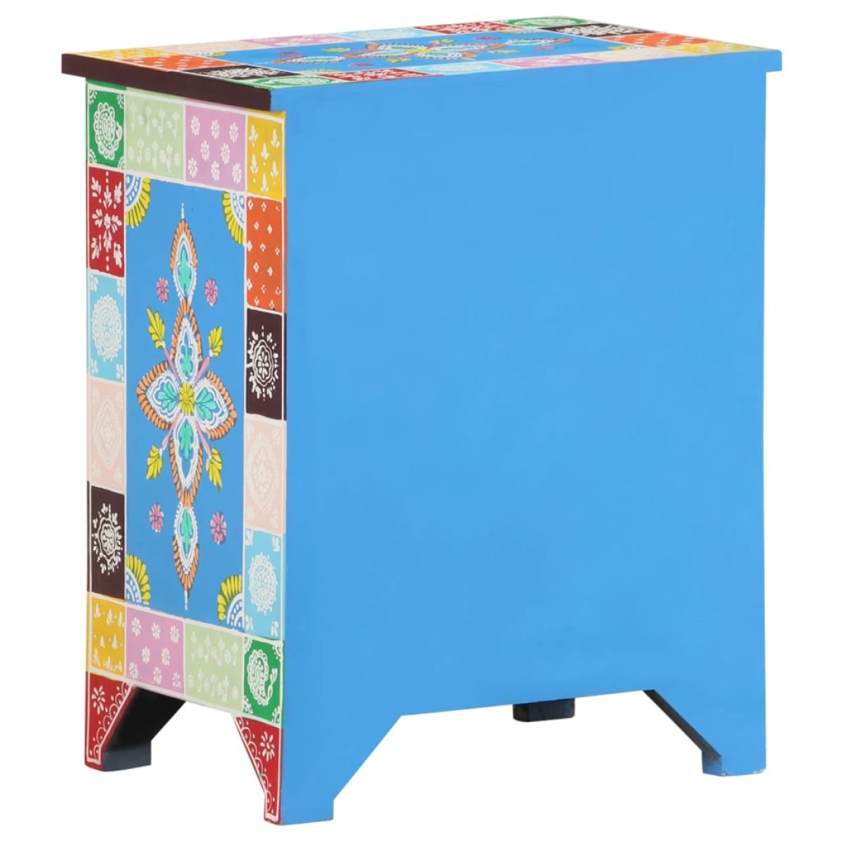 vidaXL Κομοδίνο με Χειροπ. Λεπτομέρειες 40x30x50 εκ. Μασίφ Ξύλο Μάνγκο