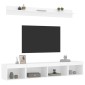 vidaXL Έπιπλα Τοίχου Τηλεόρασης 5 τεμ LED Λευκά από Επεξεργασμένο Ξύλο