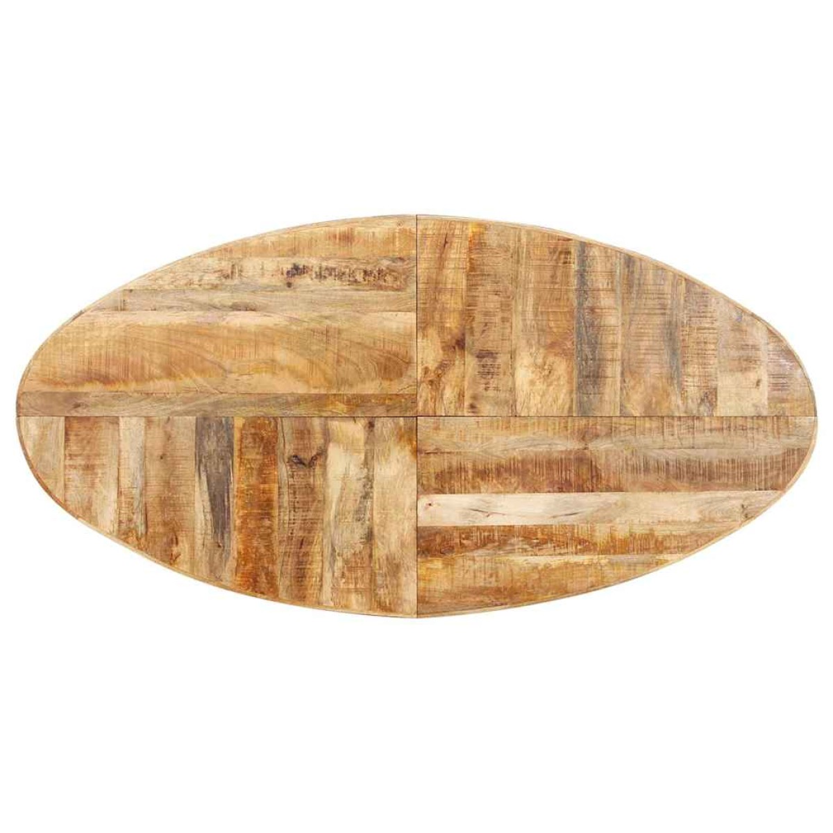 vidaXL Τραπεζαρία Οβάλ 200 x 100 x 75 εκ. από Ακατέργαστο Ξύλο Μάνγκο