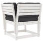 vidaXL Σαλόνι Κήπου Σετ 5 Τεμαχίων Λευκό Μασίφ Ξύλο Πεύκου & Μαξιλάρια