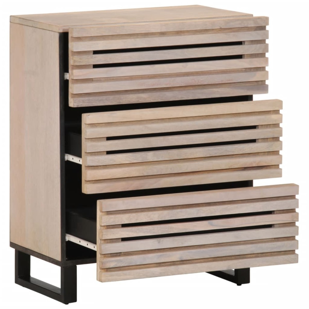 vidaXL Ντουλάπια 2 Τεμ. 60x34x75 εκ. από Μασίφ Ξύλο Μάνγκο