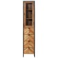 vidaXL Ντουλάπι Μπάνιου 40x27x190 εκ. Σίδηρο και Μασίφ Ξύλο Ακακίας
