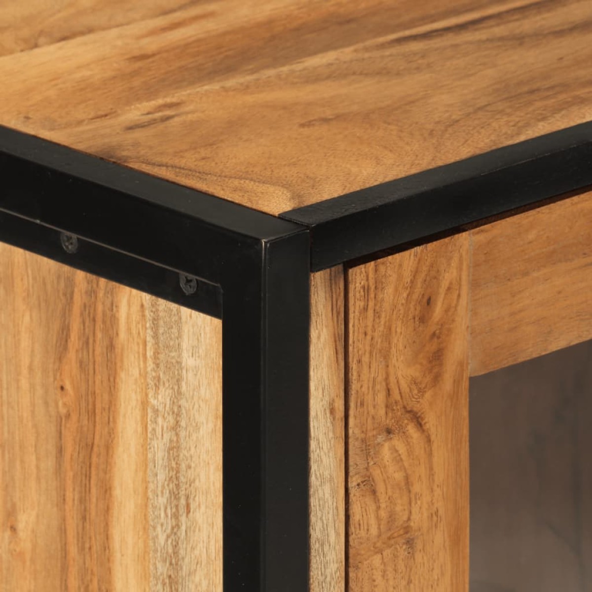 vidaXL Ντουλάπι Μπάνιου 40x27x190 εκ. Σίδηρο και Μασίφ Ξύλο Ακακίας