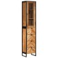 vidaXL Ντουλάπι Μπάνιου 40x27x190 εκ. Σίδηρο και Μασίφ Ξύλο Ακακίας