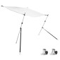 vidaXL Επέκταση Σκιάστρου Σχήμα Τ Λευκή 174x205x(115-194) εκ.