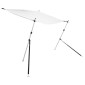 vidaXL Επέκταση Σκιάστρου Σχήμα Τ Λευκή 174x205x(115-194) εκ.