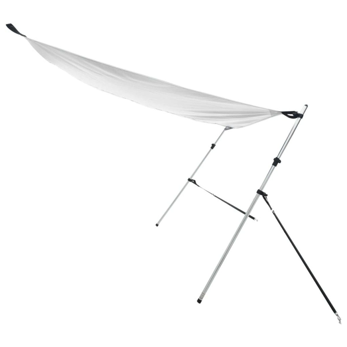 vidaXL Επέκταση Σκιάστρου Σχήμα Τ Λευκή 174x205x(115-194) εκ.