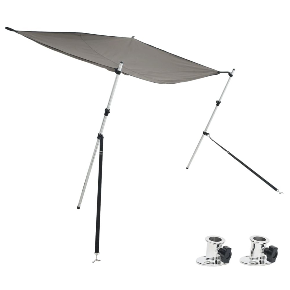 vidaXL Επέκταση Σκιάστρου Σχήμα Τ Ανθρακί 174x205x(115-194) εκ.