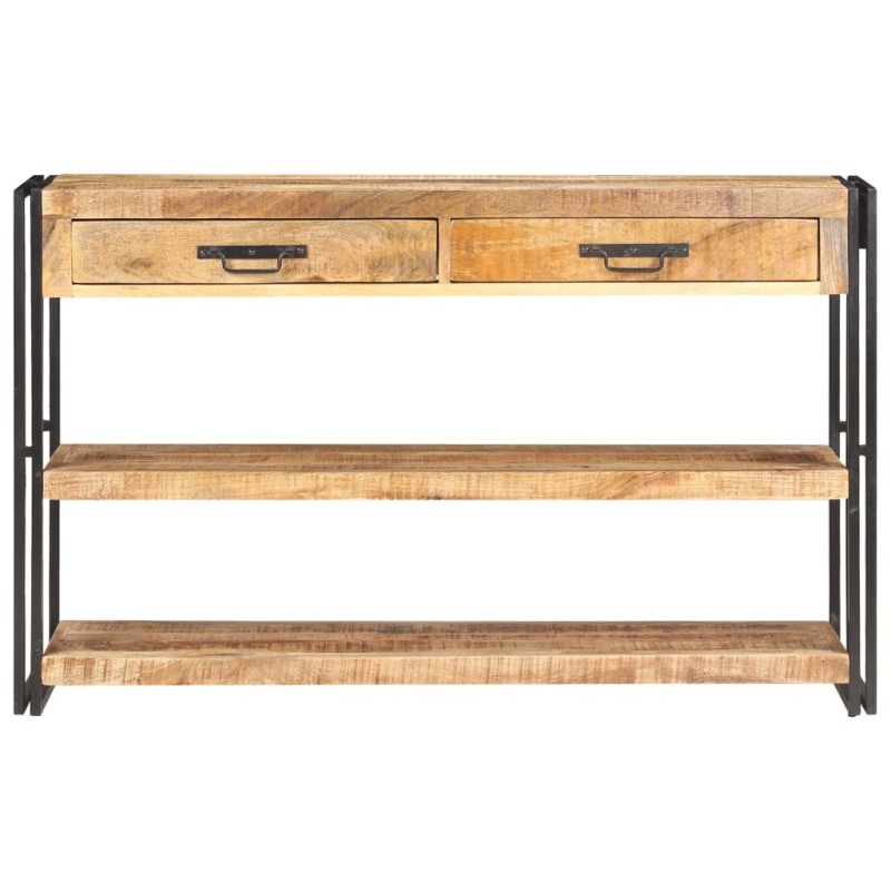 vidaXL Κονσόλα 120 x 30 x 75 εκ. από Μασίφ Ακατέργαστο Ξύλο Μάνγκο