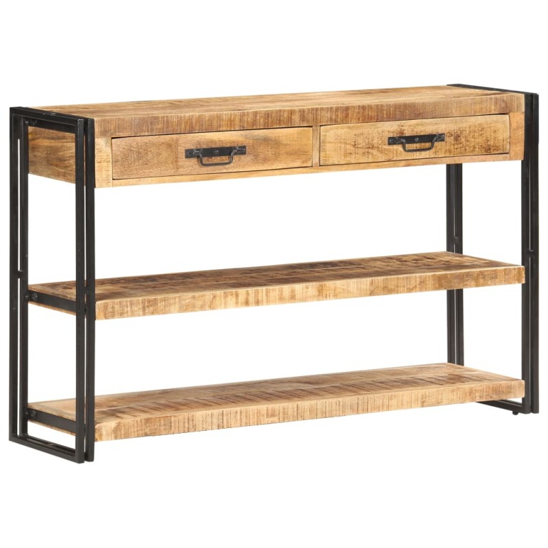 vidaXL Κονσόλα 120 x 30 x 75 εκ. από Μασίφ Ακατέργαστο Ξύλο Μάνγκο