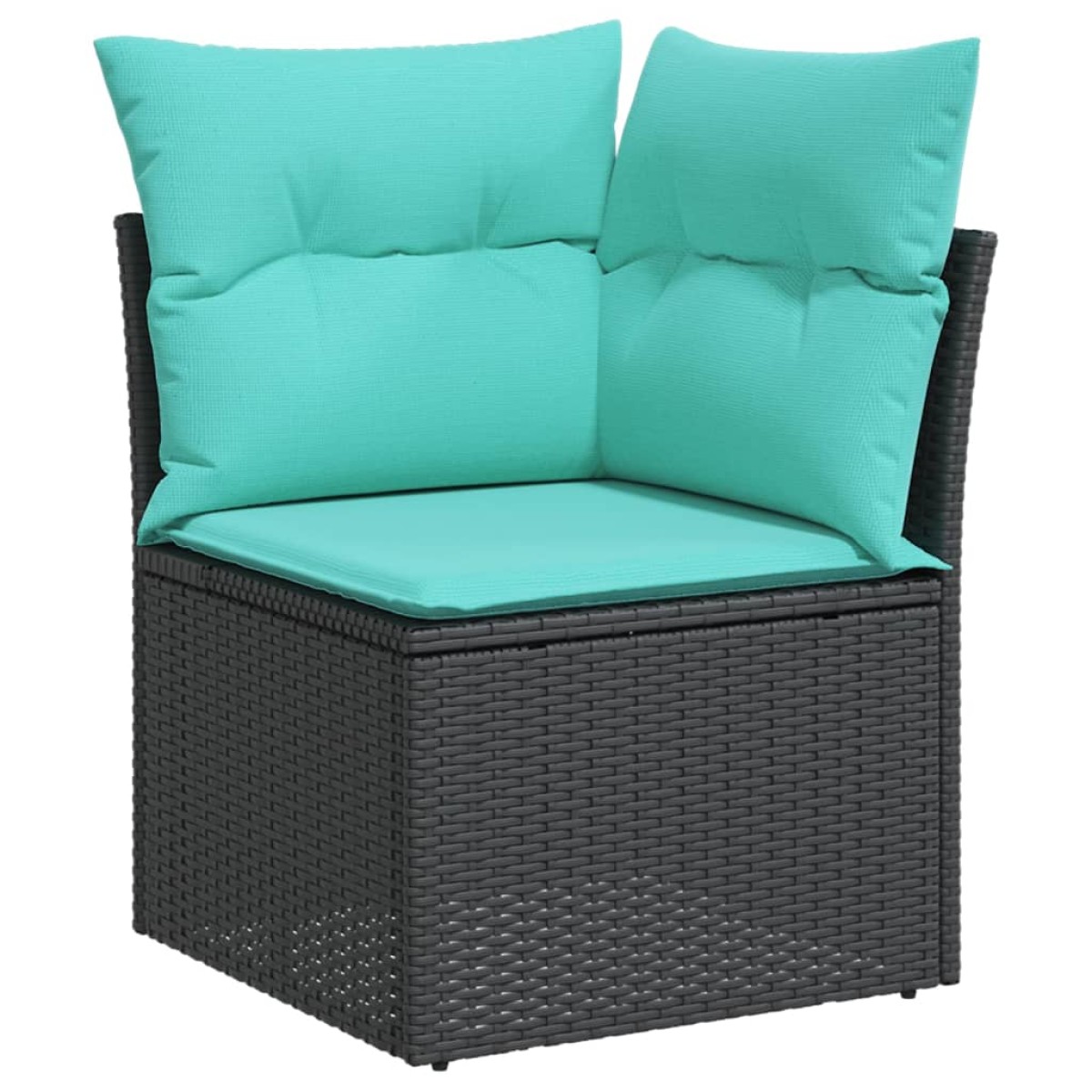 vidaXL Καναπές Σετ 10 Τεμαχίων Μαύρο Συνθετικό Ρατάν με Μαξιλάρια