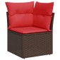 vidaXL Σαλόνι Κήπου 10 Τεμαχίων Καφέ από Συνθετικό Ρατάν με Μαξιλάρια