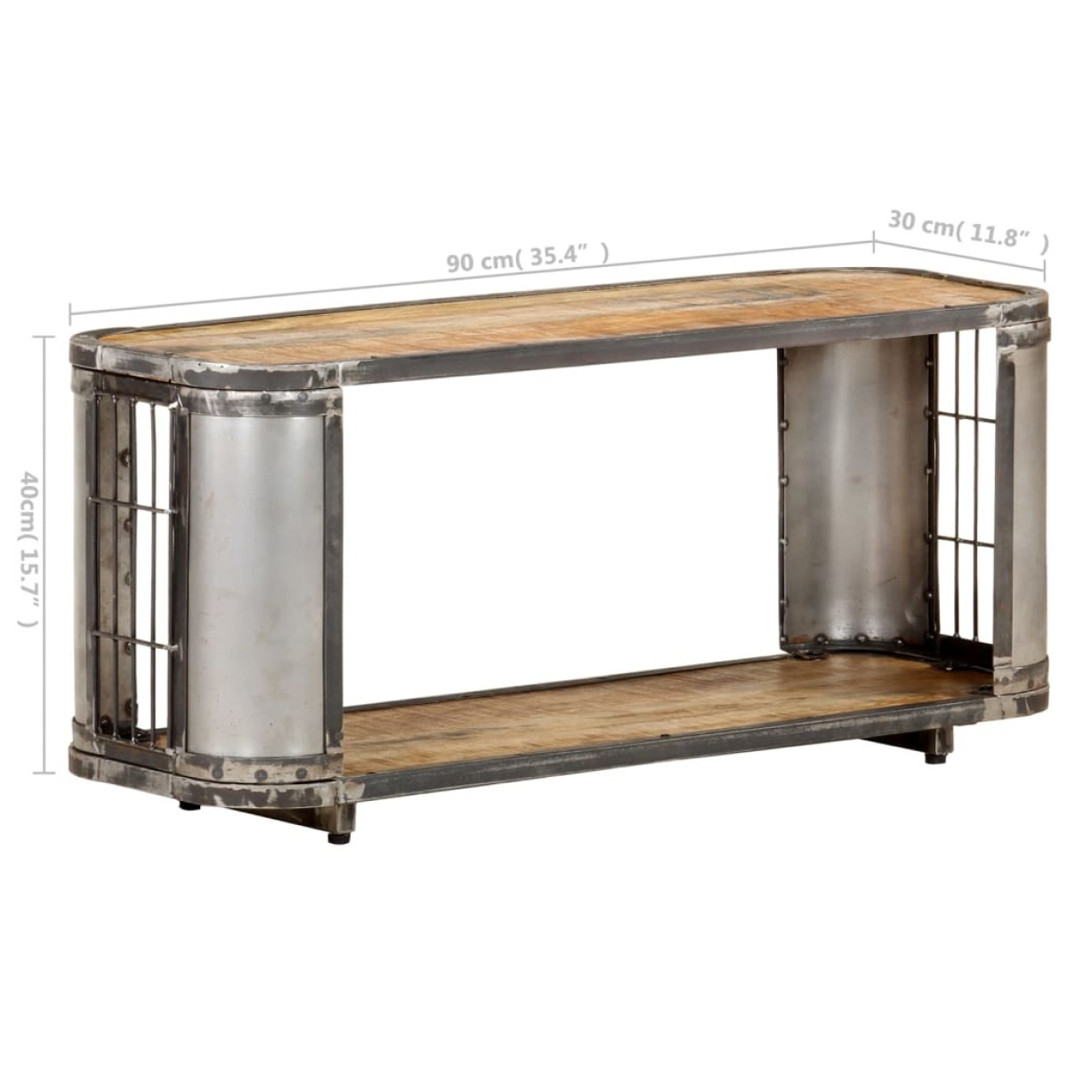 vidaXL Έπιπλο Τηλεόρασης 90 x 30 x 40 εκ. από Μασίφ Ξύλο Μάνγκο