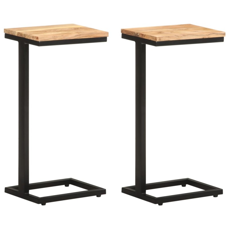vidaXL Τραπέζια Βοηθητικά 2 τεμ. 31,5x24,5x64,5 εκ. Μασίφ Ξύλο Ακακίας