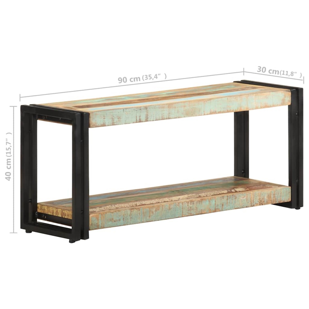 vidaXL Έπιπλο Τηλεόρασης 90 x 30 x 40 εκ. από Μασίφ Ανακυκλωμένο Ξύλο