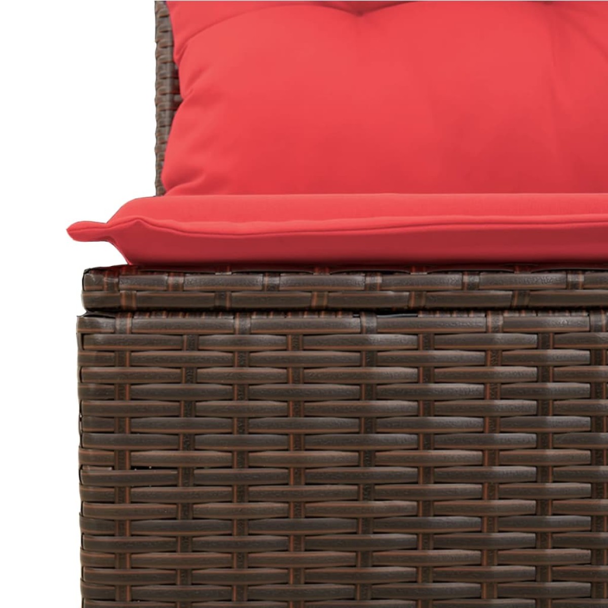vidaXL Σετ Καναπέδων Κήπου 4 Τεμαχίων με Μαξιλάρια από Καφέ Συνθετικό Ρατάν