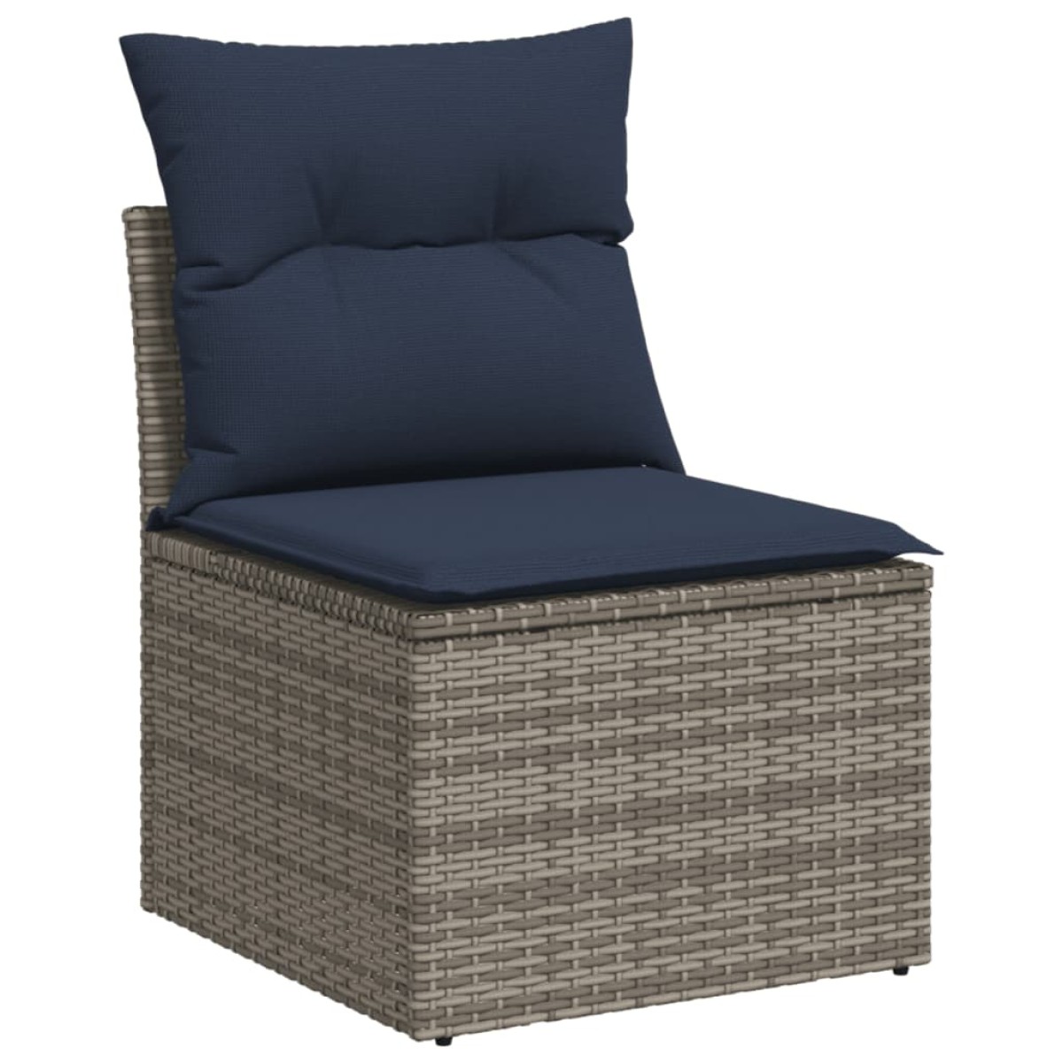 vidaXL Σετ Καναπέδων Κήπου 8 Τεμαχίων με Μαξιλάρια Γκρι από Συνθετικό Ρατάν