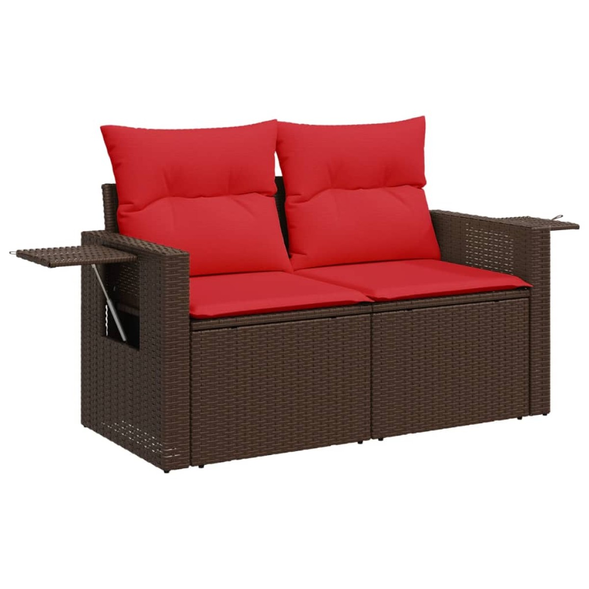 vidaXL Σετ Καναπέδων Κήπου 11 Τεμαχίων με Μαξιλάρια από Καφέ Συνθετικό Ρατάν