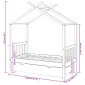 vidaXL Πλαίσιο Κρεβατιού Παιδικό με Συρτάρι 70x140εκ Μασίφ Ξύλο Πεύκου