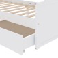 vidaXL Πλαίσιο Κρεβατιού με Συρτάρια Λευκό 90x200εκ. Μασίφ Ξύλο Πεύκου