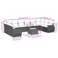 vidaXL Σετ Καναπέδων Κήπου 10 Τεμαχίων με Μαξιλάρια από Καφέ Συνθετικό Ρατάν