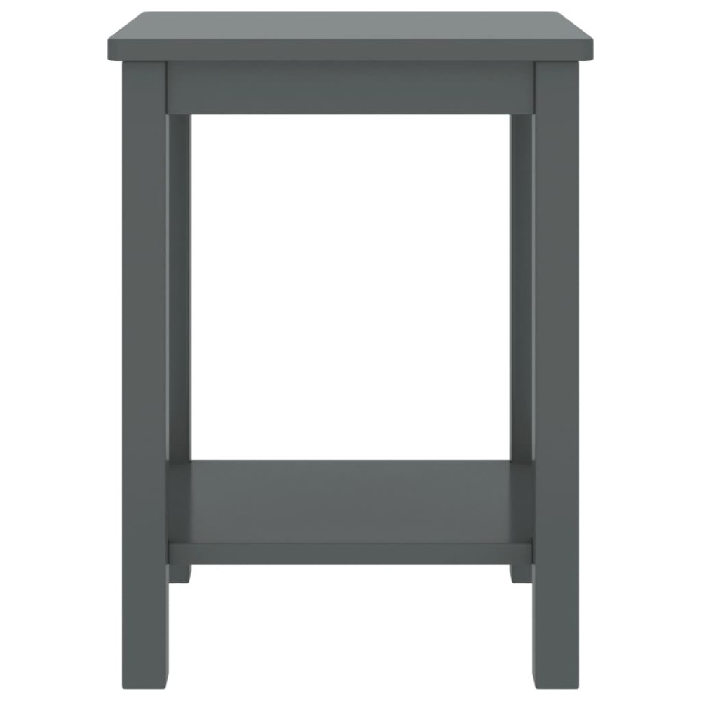 vidaXL Κομοδίνο Σκούρο Γκρι 35 x 30 x 47 εκ. από Μασίφ Ξύλο Πεύκου