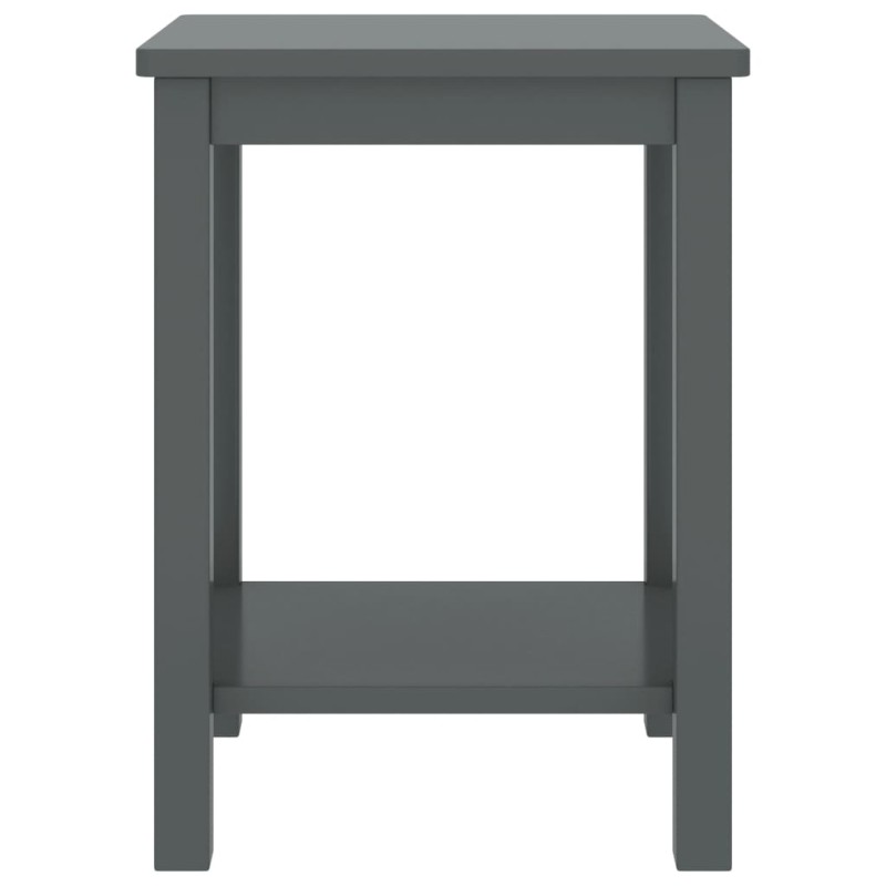 vidaXL Κομοδίνο Σκούρο Γκρι 35 x 30 x 47 εκ. από Μασίφ Ξύλο Πεύκου