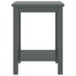 vidaXL Κομοδίνο Σκούρο Γκρι 35 x 30 x 47 εκ. από Μασίφ Ξύλο Πεύκου