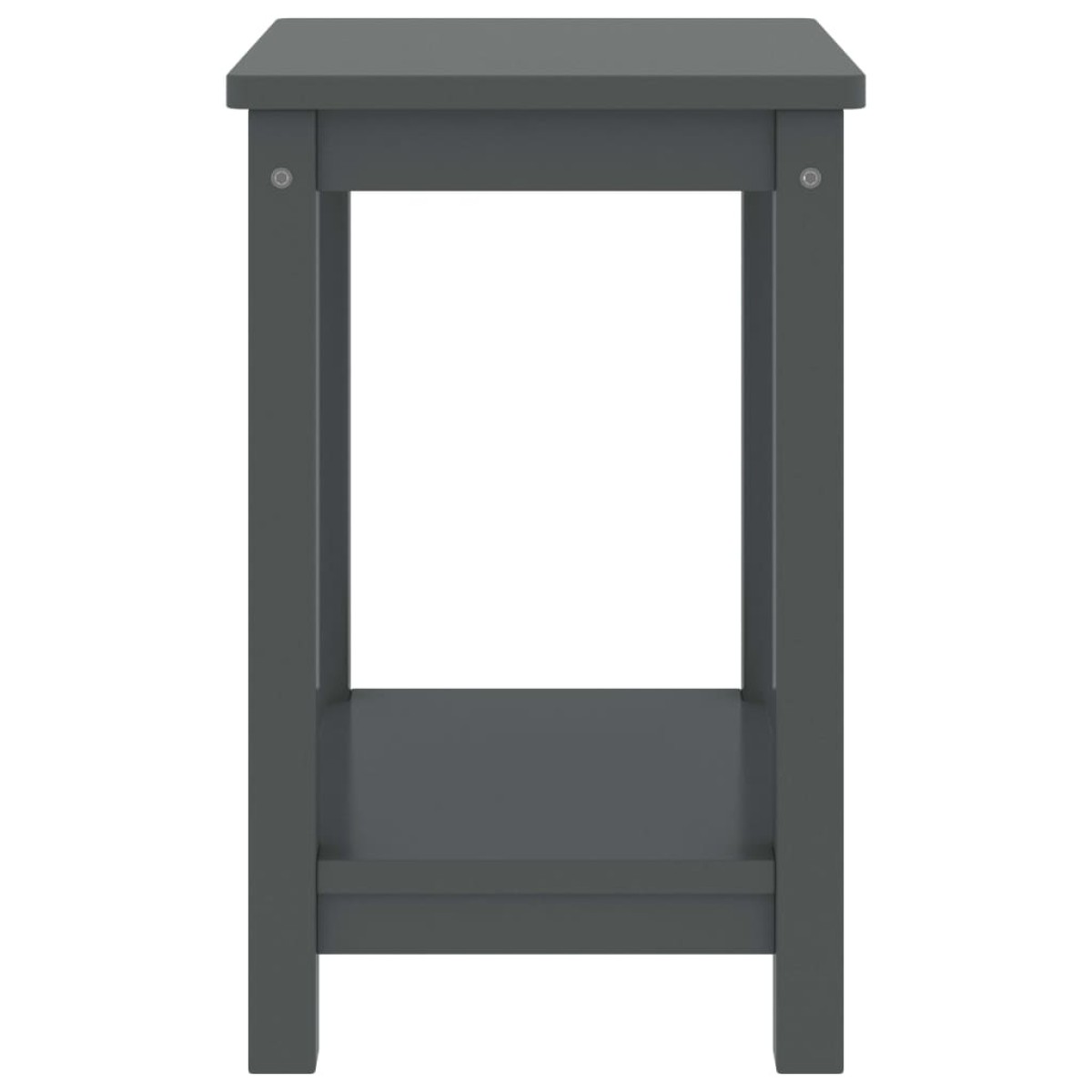 vidaXL Κομοδίνο Σκούρο Γκρι 35 x 30 x 47 εκ. από Μασίφ Ξύλο Πεύκου
