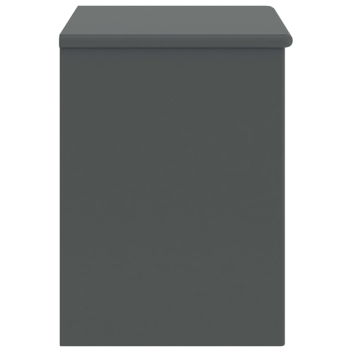 vidaXL Κομοδίνο Σκούρο Γκρι 35 x 30 x 40 εκ. Μασίφ Ξύλο Πεύκου
