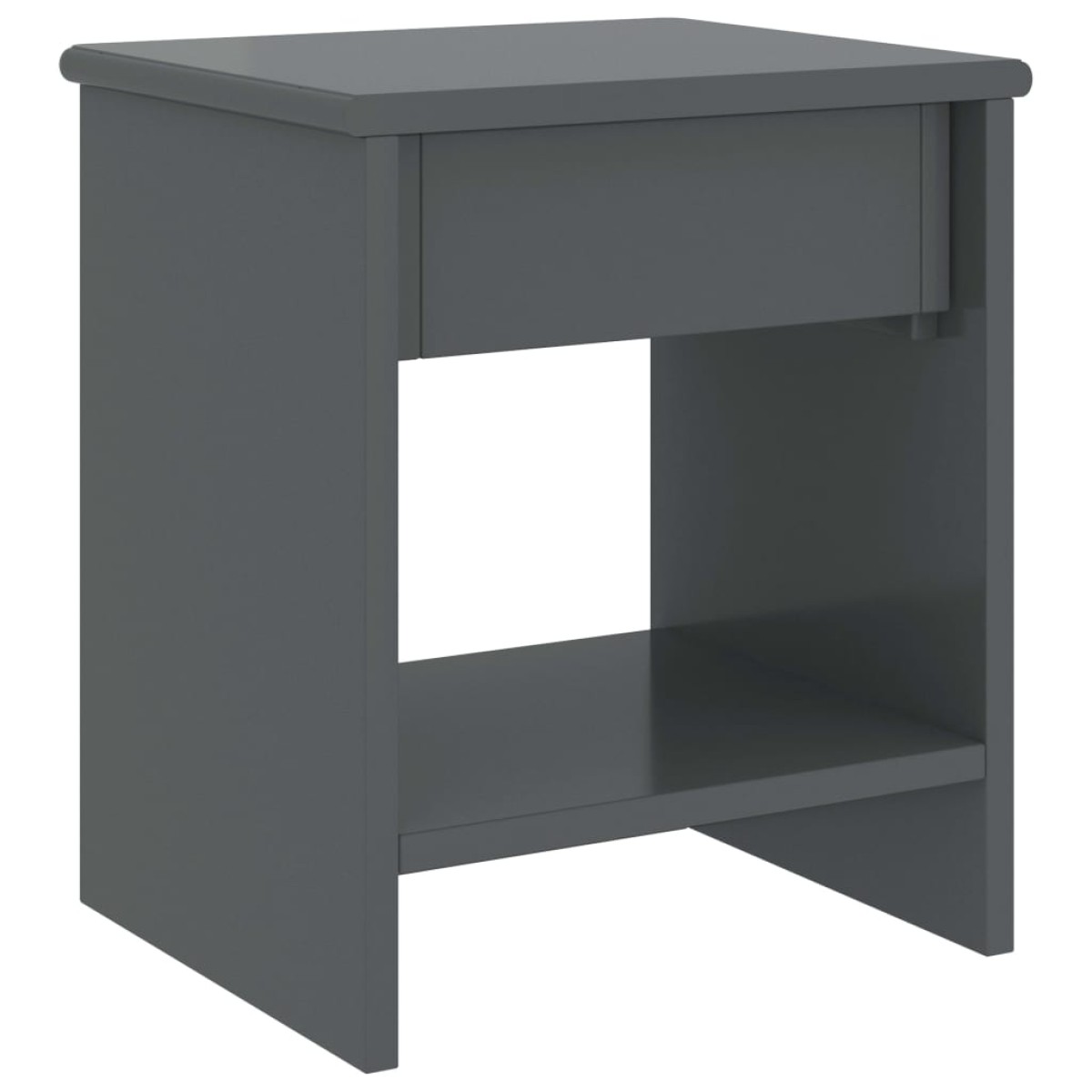 vidaXL Κομοδίνο Σκούρο Γκρι 35 x 30 x 40 εκ. Μασίφ Ξύλο Πεύκου