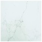 vidaXL Επιφάνεια Τραπεζιού Λευκή 40x40εκ 6 χιλ Ψημ. Γυαλί Μαρμ. Σχέδιο