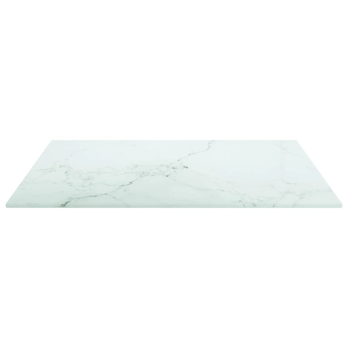 vidaXL Επιφάνεια Τραπεζιού Λευκή 50x50εκ 6 χιλ Ψημ. Γυαλί Μαρμ. Σχέδιο