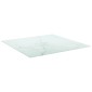 vidaXL Επιφάνεια Τραπεζιού Λευκή 60x60εκ 6 χιλ Ψημ. Γυαλί Μαρμ. Σχέδιο