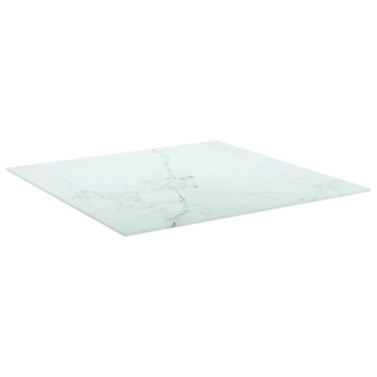vidaXL Επιφάνεια Τραπεζιού Λευκή 70x70εκ 6χιλ Ψημ. Γυαλί Μαρμ. Σχέδιο