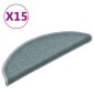 vidaXL Πατάκια Σκάλας Μοκέτα 15 τεμ. Μπλε 56 x 17 x 3 εκ.