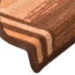 vidaXL Πατάκια Σκάλας Αυτοκόλλητα 15 τεμ. Καφέ 65 x 21 x 4 εκ.