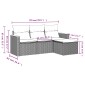 vidaXL Σετ Καναπέ Κήπου 4 τεμ. Μικτό Μπεζ Συνθετικό Ρατάν με Μαξιλάρια