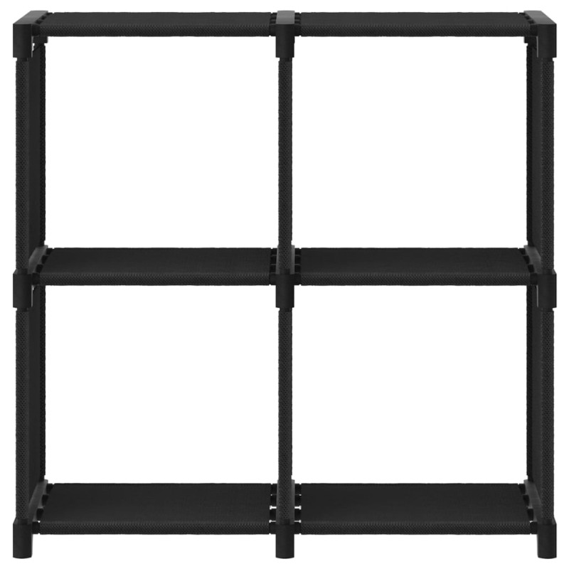 vidaXL Ραφιέρα με 4 Κύβους Μαύρη 69 x 30 x 72,5 εκ. Υφασμάτινη