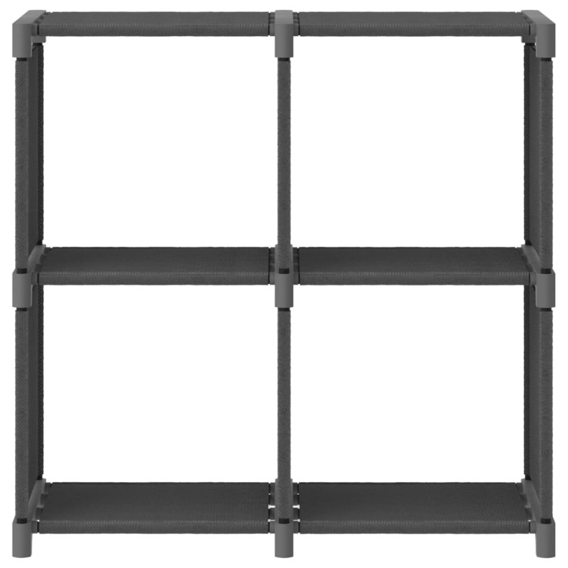 vidaXL Ραφιέρα με 4 Κύβους & Κουτιά Γκρι 69x30x72,5 εκ. Υφασμάτινη