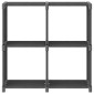 vidaXL Ραφιέρα με 4 Κύβους & Κουτιά Γκρι 69x30x72,5 εκ. Υφασμάτινη
