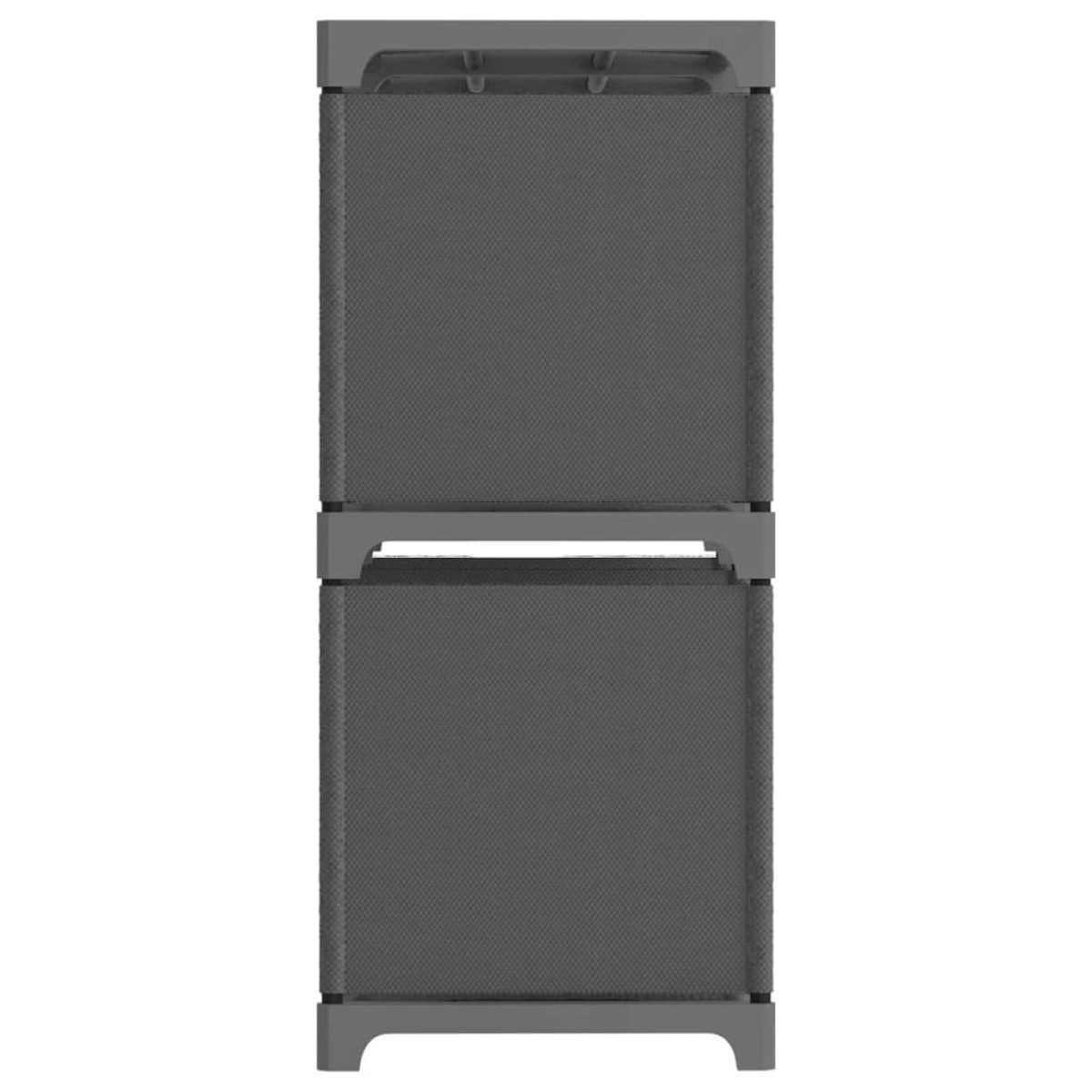 vidaXL Ραφιέρα με 4 Κύβους & Κουτιά Γκρι 69x30x72,5 εκ. Υφασμάτινη