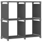 vidaXL Ραφιέρα με 4 Κύβους & Κουτιά Γκρι 69x30x72,5 εκ. Υφασμάτινη