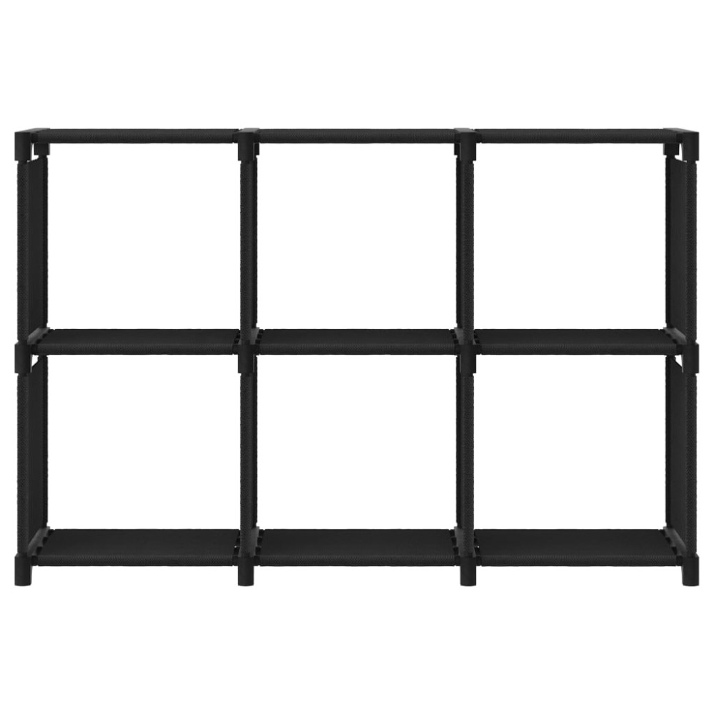 vidaXL Ραφιέρα με 6 Κύβους Μαύρη 103 x 30 x 72,5 εκ. Υφασμάτινη