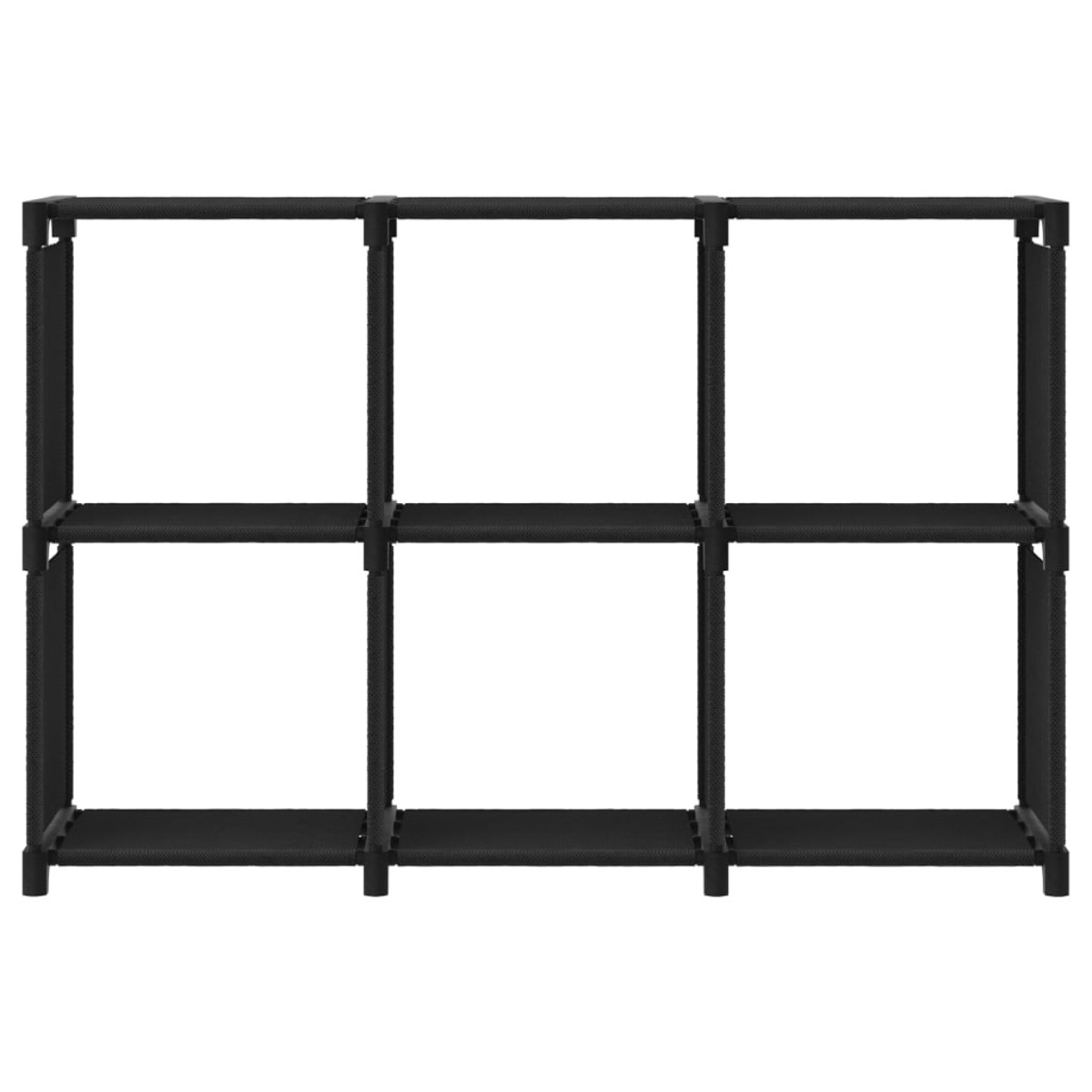vidaXL Ραφιέρα με 6 Κύβους Μαύρη 103 x 30 x 72,5 εκ. Υφασμάτινη