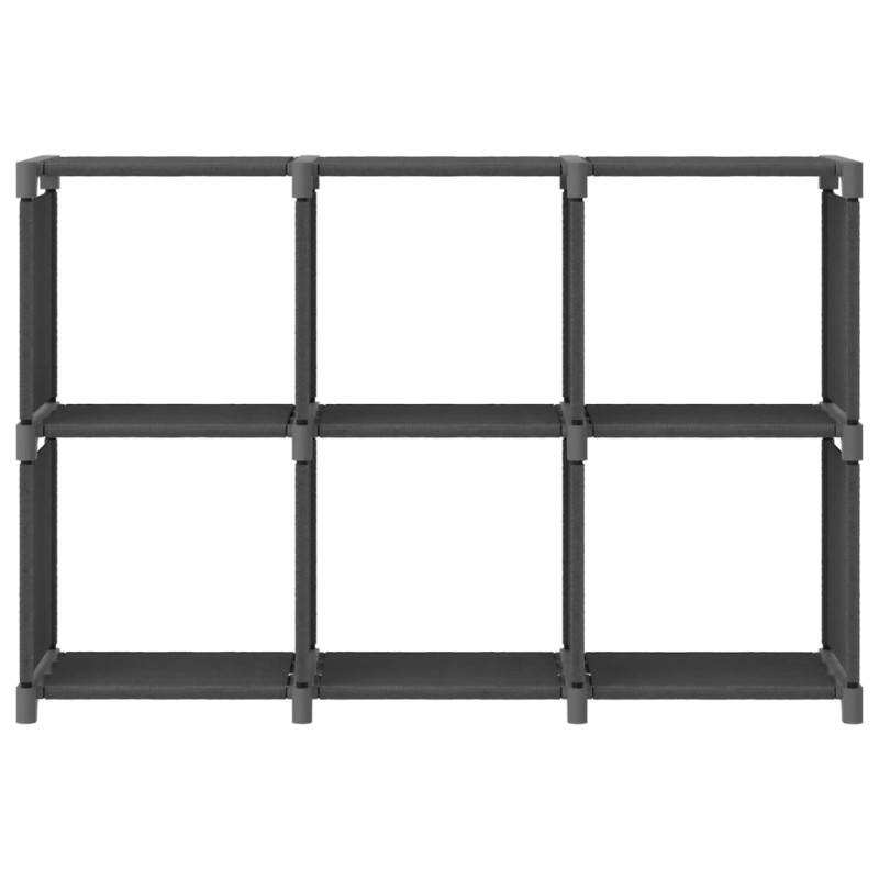 vidaXL Ραφιέρα με 6 Κύβους Γκρι 103 x 30 x 72,5 εκ. Υφασμάτινη