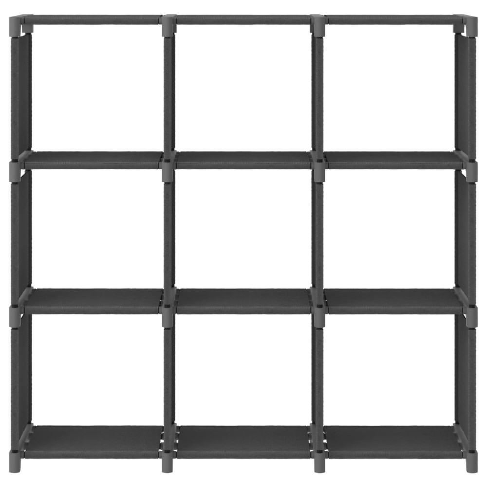 vidaXL Ραφιέρα με 9 Κύβους & Κουτιά Γκρι 103x30x107,5 εκ. Υφασμάτινη
