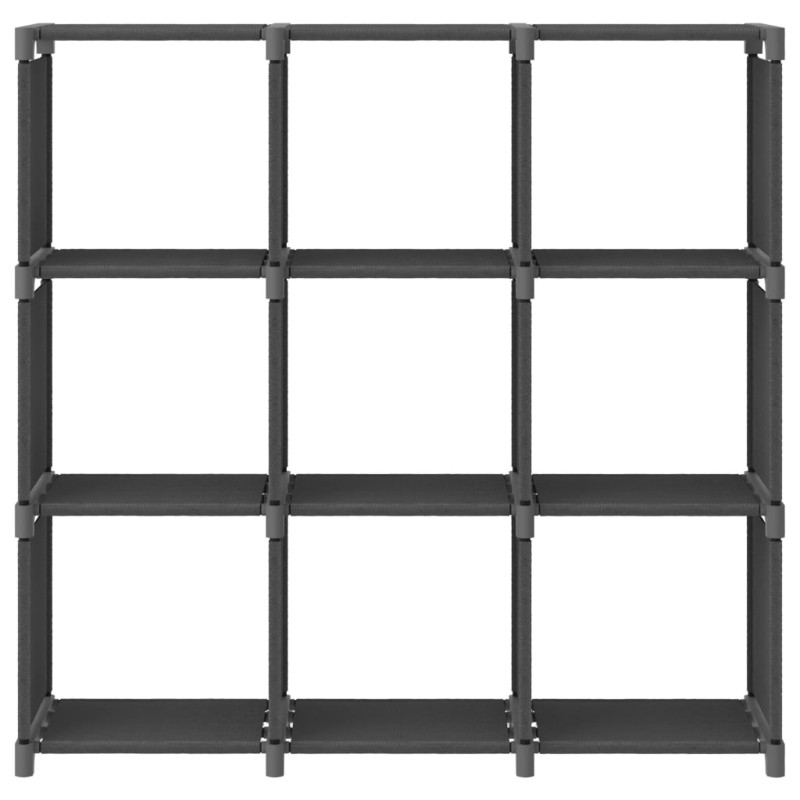 vidaXL Ραφιέρα με 9 Κύβους & Κουτιά Γκρι 103x30x107,5 εκ. Υφασμάτινη