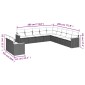 vidaXL Σαλόνι Κήπου Σετ 11 Τεμαχίων Μαύρο Συνθετικό Ρατάν με Μαξιλάρια
