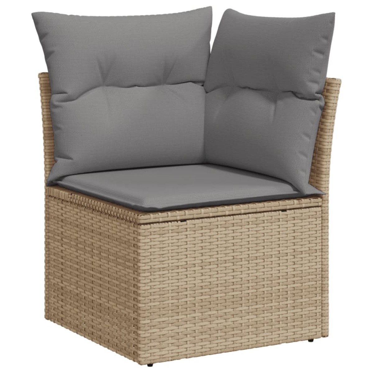 vidaXL Σετ Καναπέ Κήπου 12 τεμ. Μπεζ Συνθετικό Ρατάν με Μαξιλάρια